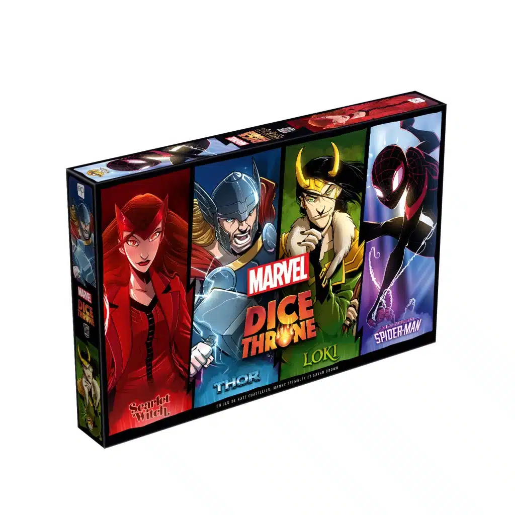 Boîte du jeu Marvel Dice Throne
