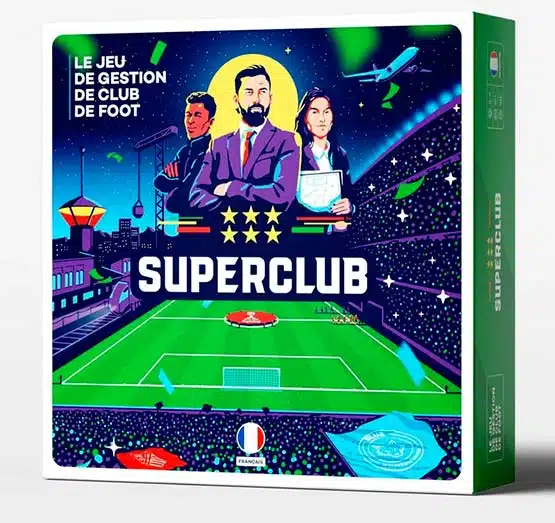 Boîte du jeu Superclub, jeu de gestion de club de foot